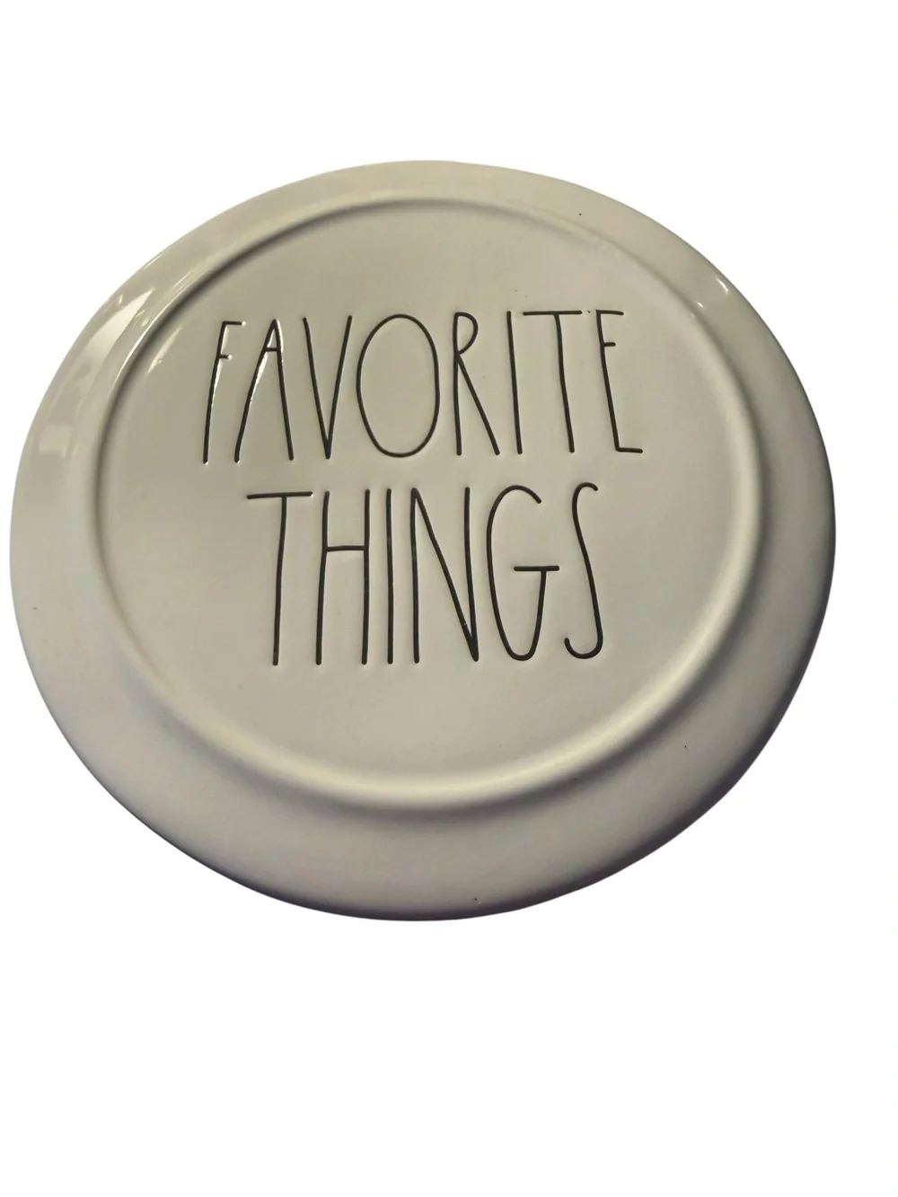 Rae Dunn “Favorite Things” Ceramic Trinket Keepsake Storage Dish Jewelry Box